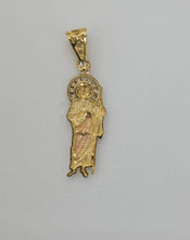 Load image into Gallery viewer, 14KT Saint JUDE  Real dual color Gold Pendant, Bail 5.0 mm 3.25 GRM
