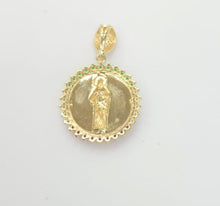 Load image into Gallery viewer, 14KT Sante Muerte , Gold Diamond cut Bail 5 mm 6.97 GRM
