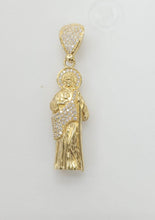 Load image into Gallery viewer, 14KT  Saint JUDE  Real dual color Gold Pendant, Bail 5.5 mm 7.84 GRM
