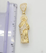 Load image into Gallery viewer, 14KT  Saint JUDE  Real dual color Gold Pendant, Bail 5.5 mm 7.84 GRM
