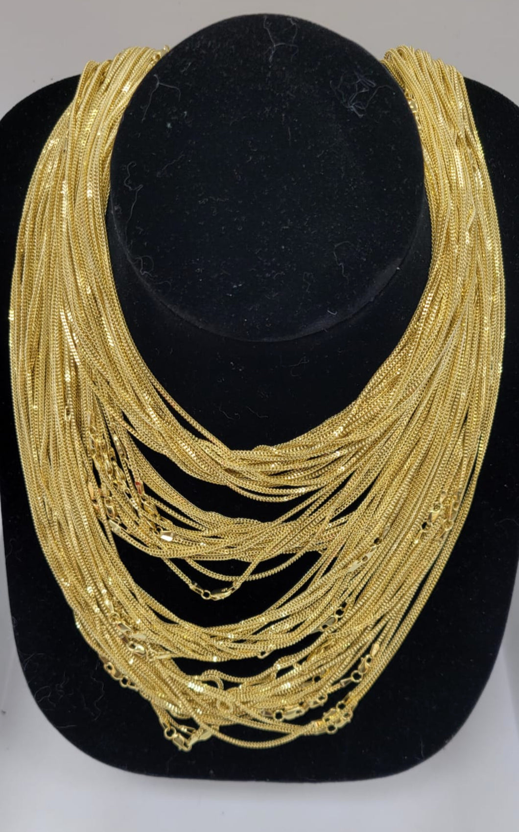 10KT Hollow Franco Necklace 2mm, Real Yellow Gold, Lobster Lock