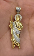 Load image into Gallery viewer, 10kt Genuine Diamond  0.36 carat Saint Jude  Pendant,  4mm Bail, SI Diamond premium quality.
