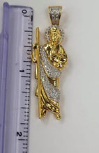 Load image into Gallery viewer, 10kt Genuine Diamond  0.36 carat Saint Jude  Pendant,  4mm Bail, SI Diamond premium quality.
