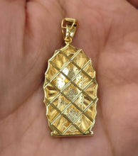 Load image into Gallery viewer, 10kt Genuine Diamond  0.60 carat Virgin Mary Pendant,  4mm Bail, SI Diamond premium quality.
