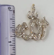 Load image into Gallery viewer, 10kt Genuine Diamond  0.50 carat Allah Pendant,  3mm Bail, SI Diamond premium quality.
