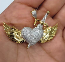 Load image into Gallery viewer, 10kt Genuine Diamond  0.75 carat Heart Pendant, 4.5 mm Bail, SI Diamond premium quality.
