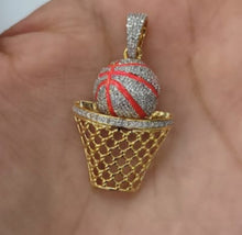 Load image into Gallery viewer, 10kt Genuine Diamond  0.50 carat Basketball Pendant, 4.5 mm Bail, SI Diamond premium quality.
