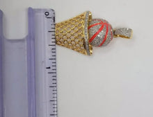 Load image into Gallery viewer, 10kt Genuine Diamond  0.50 carat Basketball Pendant, 4.5 mm Bail, SI Diamond premium quality.
