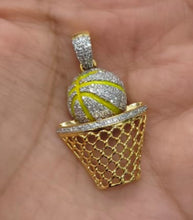 Load image into Gallery viewer, 10kt Genuine Diamond  0.50 carat Basketball Pendant, 4.5 mm Bail, SI Diamond premium quality.
