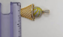 Load image into Gallery viewer, 10kt Genuine Diamond  0.50 carat Basketball Pendant, 4.5 mm Bail, SI Diamond premium quality.
