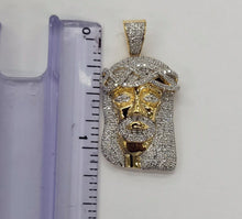 Load image into Gallery viewer, 10kt Genuine Diamond 0.86 Carat Jesus pendant , 5 mm Bail, SI Diamond premium quality.
