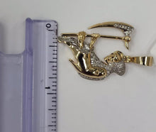 Load image into Gallery viewer, 10kt Genuine Diamond 0.36 Carat Sante Muerte pendant , 5 mm Bail, SI Diamond premium quality.
