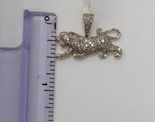 Load image into Gallery viewer, 10kt Genuine Diamond Panther pendant , 5 mm Bail, SI Diamond premium quality.
