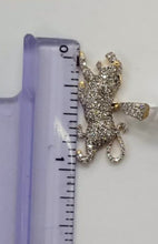 Load image into Gallery viewer, 10kt Genuine Diamond Panther pendant , 5 mm Bail, SI Diamond premium quality.
