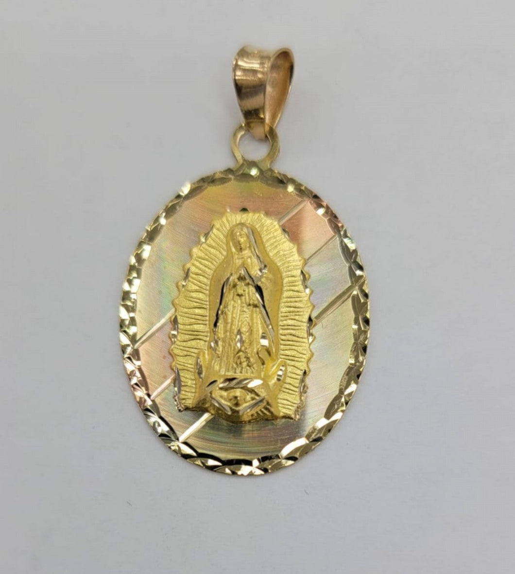 10KT VIRGIN MARY BRAND NEW, REAL GOLD PENDANT