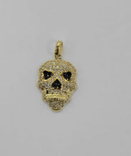 Load image into Gallery viewer, 10KT Gold Skull pendant, premium quality , Brand new
