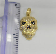 Load image into Gallery viewer, 10KT Gold Skull pendant, premium quality , Brand new
