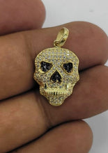 Load image into Gallery viewer, 10KT Gold Skull pendant, premium quality , Brand new
