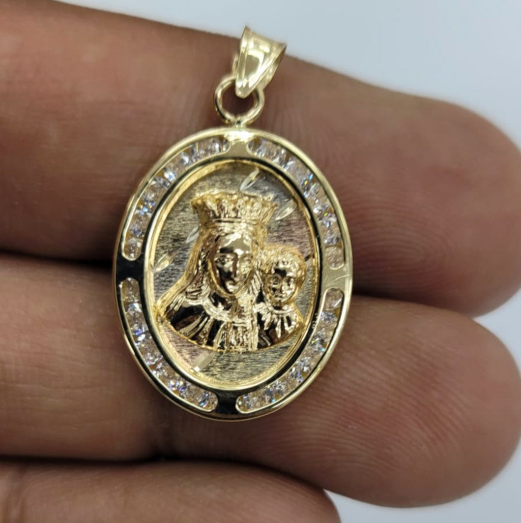 10KT Saint Fatima Real Gold pendant,Diamond cut Brand New, Premium Quality.