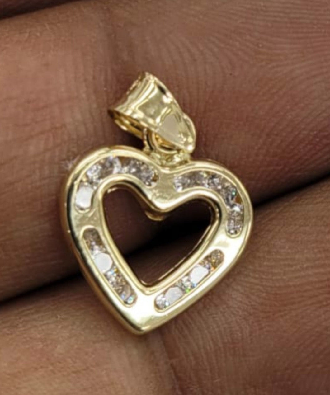 10KT Heart Real Gold pendant,Diamond cut, Brand New, Premium Quality