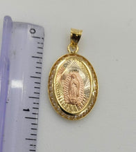 Load image into Gallery viewer, 10KT Virgin mary Real Gold pendant Diamond cut, Brand New, Premium Quality
