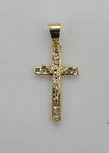 Load image into Gallery viewer, 10KT Jesus Cross Real Gold pendant,Diamond cut Brand New, Premium Quality.
