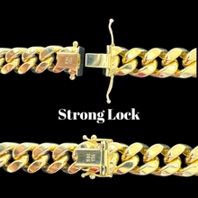 Load image into Gallery viewer, 14KT Miami Cuban Necklace 13mm, Yellow Gold, Diamond-Cut, Box Lock

