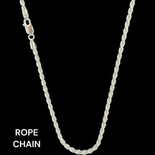 Load image into Gallery viewer, Sterling Silver Rope Necklace (Solid)
