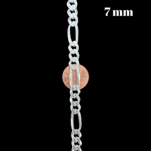 Load image into Gallery viewer, Sterling Silver Figaro Pave Chain
