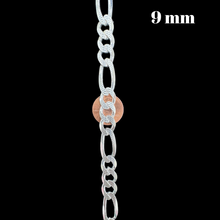 Load image into Gallery viewer, Sterling Silver Figaro Pave Chain
