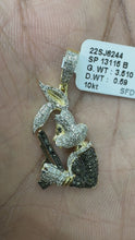 Load and play video in Gallery viewer, 10KT Gold Bunny With Gun Pendant with Genuine SI Diamonds
