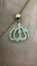 Load and play video in Gallery viewer, 10KT Gold Men&#39;s Allah Pendant with Genuine SI Diamonds
