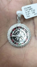 Load and play video in Gallery viewer, 10KT Gold Men&#39;s Compass Pendant with Genuine SI Diamonds
