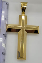 Load image into Gallery viewer, 10KT Cross Real Gold pendant ,Diamond cut, 7.10 Grms, 5.5 mm Bail.
