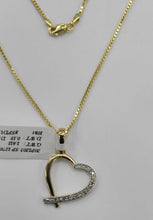 Load image into Gallery viewer, 10kt White Gold Genuine Diamond Heart Pendant comes with 10kt Box chain 16&quot; #6
