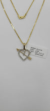 Load image into Gallery viewer, 10kt White Gold Genuine Diamond Heart Pendant comes with 10kt Box chain 16&quot; #16
