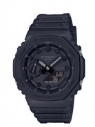 Casio G-Shock GA-2100 CasiOak men's analog-digital watch, black resin, octagonal carbon core bezel