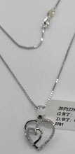 Load image into Gallery viewer, 10kt White Gold Genuine Diamond Heart Pendant comes with 10kt Box chain 16&quot;#1
