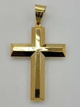 Load image into Gallery viewer, 10KT Cross Real Gold pendant ,Diamond cut, 7.10 Grms, 5.5 mm Bail.
