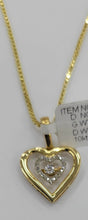 Load image into Gallery viewer, 10kt White Gold Genuine Diamond Heart Pendant comes with 10kt Box chain 16&quot;#14
