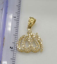 Load image into Gallery viewer, 10KT Allah Real Gold pendant ,Diamond cut, 3.0 Grms, 3.5 mm Bail.
