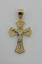 Load image into Gallery viewer, 10KT Cross Real Gold pendant ,Diamond cut, 1.24 Grms, 2.5 mm Bail.
