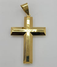 Load image into Gallery viewer, 10KT Cross Real Gold pendant ,Diamond cut, 6.95 Grms, 5.5 mm Bail.
