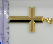 Load image into Gallery viewer, 10KT Cross Real Gold pendant ,Diamond cut, 7.10 Grms, 5.5 mm Bail.
