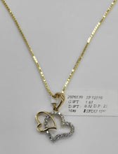 Load image into Gallery viewer, 10kt White Gold Genuine Diamond Heart Pendant comes with 10kt Box chain 16&quot; #7
