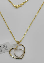 Load image into Gallery viewer, 10kt White Gold Genuine Diamond Heart Pendant comes with 10kt Box chain 16&quot; #5
