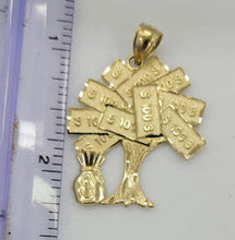 Load image into Gallery viewer, 10KT Dollar tree Real Gold pendant ,Diamond cut, 3.18 Grms, 4.0 mm Bail.
