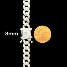 Load image into Gallery viewer, Silver Miami Cuban CZ Necklace
