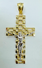 Load image into Gallery viewer, 10KT Cross pendant Real Yellow Gold Diamond cut, 3.4 GRM, 5 mm Bail
