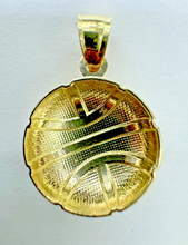 Load image into Gallery viewer, 10KT Basketball pendant Real Yellow Gold Diamond cut, 4 mm Bail, 1.7 GRM
